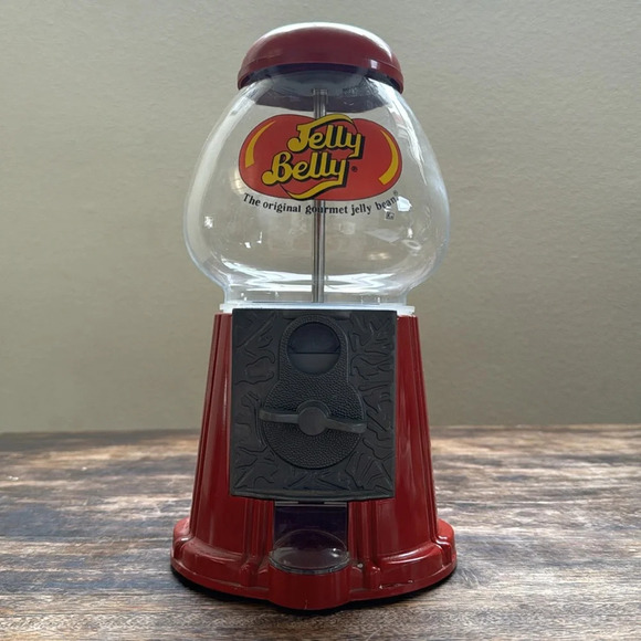 Vintage JELLY BELLY Glass Metal Carousel Candy Dispenser Gum Ball Machine 1980’s - Picture 5 of 11